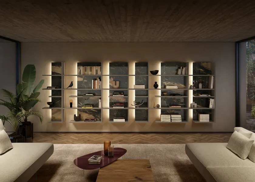 Libreria Pentagram di LAGO, design Daniele Lago Libreria Pentagram di LAGO, design Daniele Lago