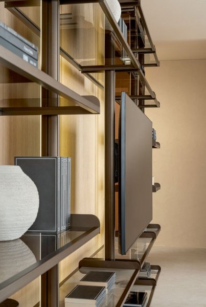 libreria techwall con porta tv