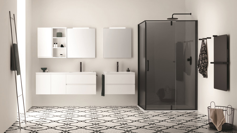 Bathroom décor: black and white for the win