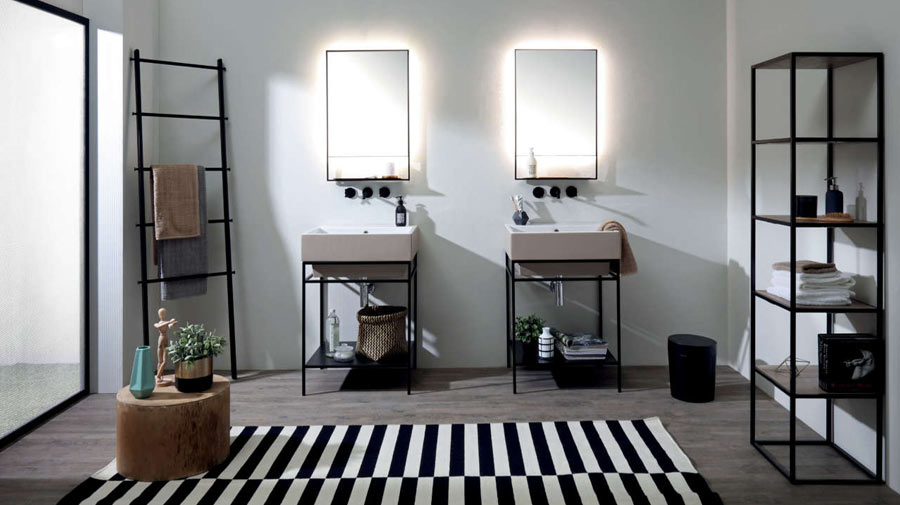 Optical geometry in the modern bathroom