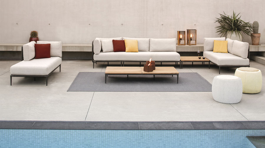 These lounge sofas are perfect outdoors
