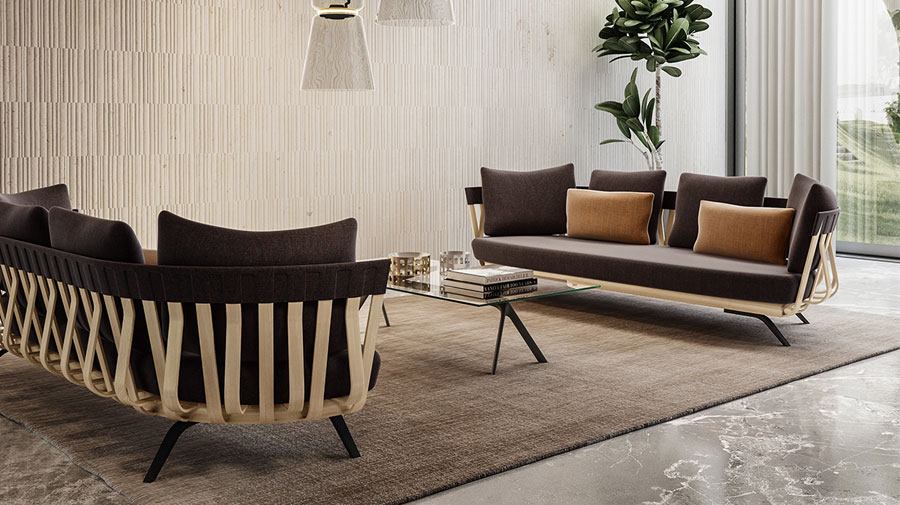 The most comfortable sofa takes the shape of a boat hull