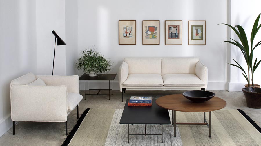 A black and white living room, the elegance of simplicity