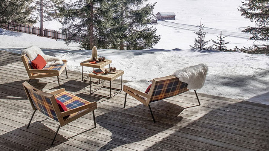 The tartan living room is the latest in outdoor elegance