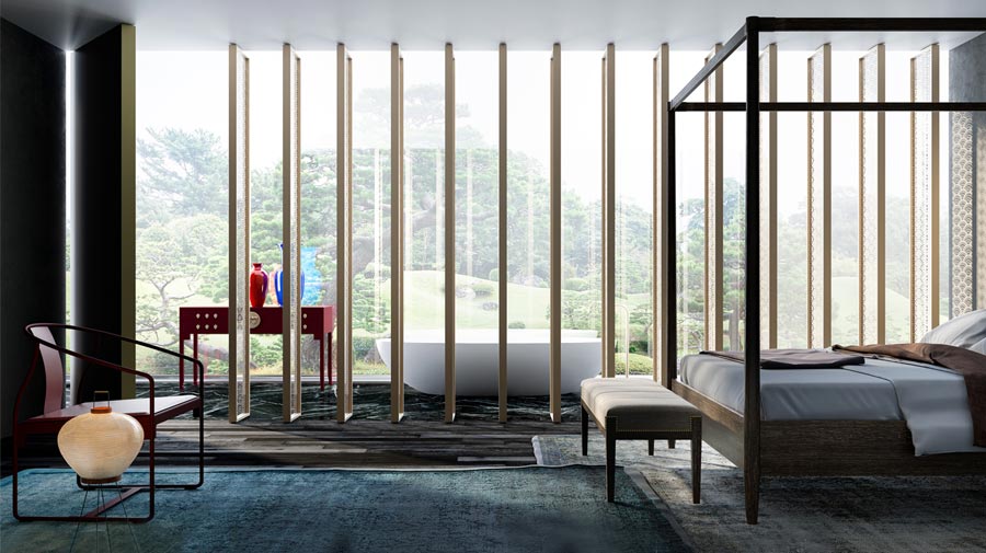 A bedroom aspiring to wellness