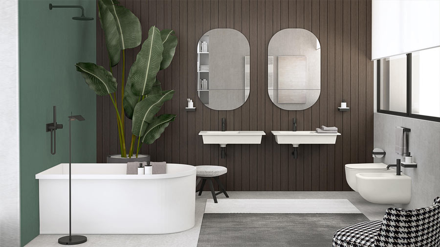 The bathtub-shower: wellness front and center