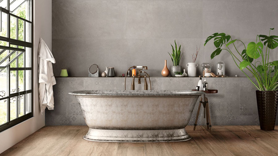 The vintage bathtub is pure wellness