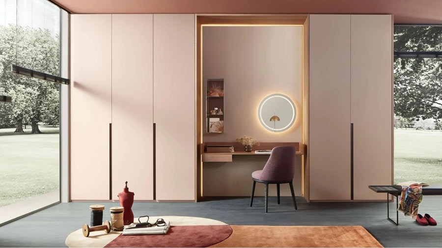 The chicest study is framed by the wardrobe