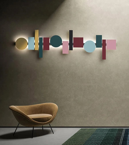 Geometries of light along the wall