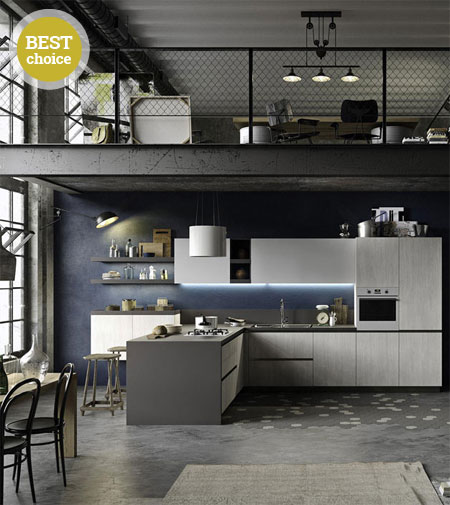 Flexible furniture in the open-plan living space