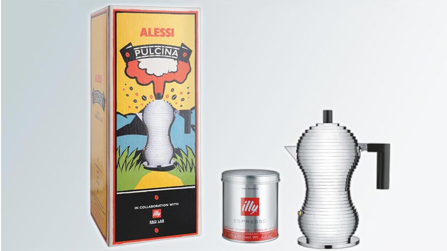 Pulcina, an extraordinary coffee maker by Alessi and Illy