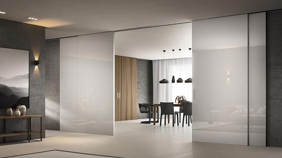 Premium by Ferrerolegno, the sliding door which opens like a curtain