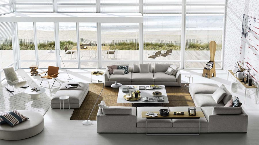 The social open-plan living room