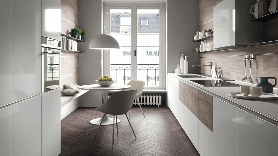 An elegantly functional white kitchen