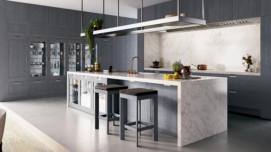 A metropolitan open-plan kitchen