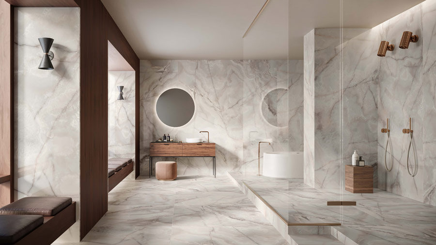 Marmoker and Onici by Casalgrande Padana: porcelain stoneware which enhances marble