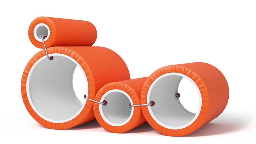 Tube Chair by Cappellini, the iconic chaise-longue by Joe Colombo