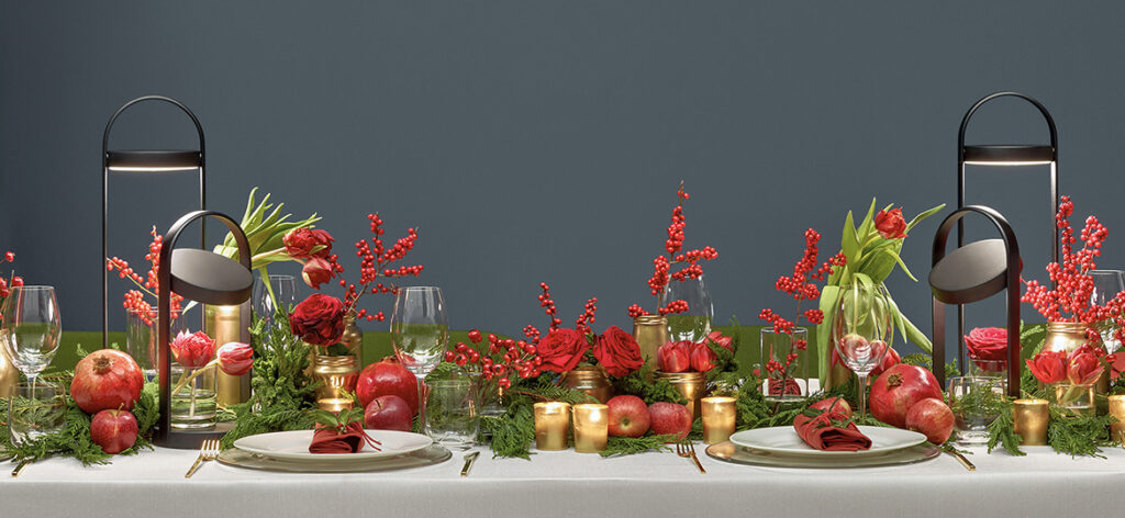 Natale in compagnia di Giravolta lampada da tavolo di Pedrali