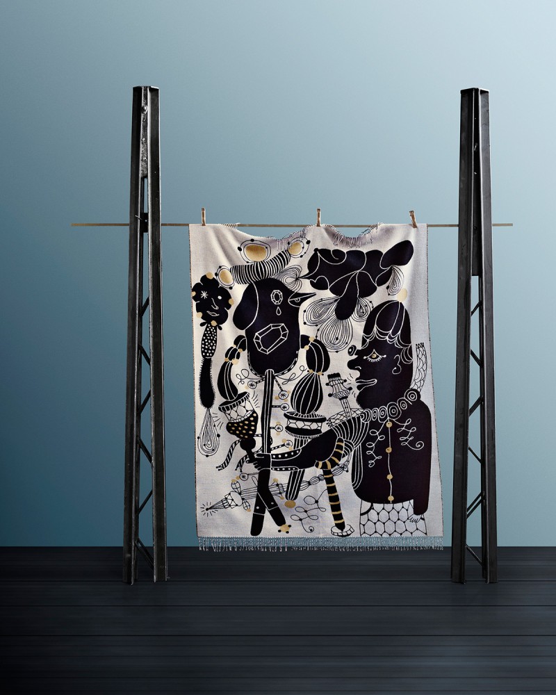 fritz-hansen-Throw-jaime hayon plaid design jaime hayon